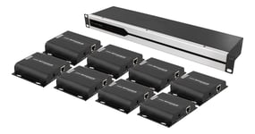 Deltaco 4K HDbitT 1 to 8 HDMI Extender Splitter Kit