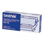 Genuine Brother PC75 PC-75 Black Printing Cartridge Fax T102 A-Sealed  VAT Incl