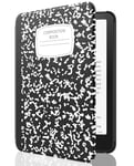 MoKo Case for All-new 7" Kindle Paperwhite (12th Generation-2024) and Kindle Colorsoft Signature Edition 2024, Lightweight Shell Cover with Auto Wake/Sleep for Kindle Paperwhite 2024, Notebook Black