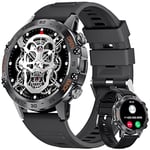 FEELNEVER Military Smart Watch for Men, Smart Watches with Bluetooth Voice Call Compatible Android iOS Phone, Smartwatch with Heart Rate SpO2 Pressure Sleep Monitor, Waterproof Tactical Fitness Watch