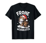 Merry Christmas British Long Hair Cat Frohe Weihnachten T-Shirt