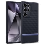 Caseology Parallax pour Samsung Galaxy S24 Ultra, [Protection Contre Les Chutes de qualité Militaire] S24 Ultra Coque Ergonomique 3D Hexa Cube conçue pour Samsung Galaxy S24 Ultra - Navy Violet