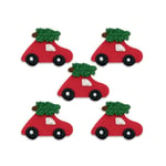 Anniversary House Christmas Bringing Home the Tree Red Car Edible Cake Decora...