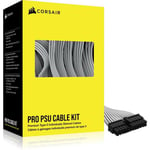 Corsair Premium Individually Sleeved PSU Cables Pro Kit, Type 5, Gen 5 -virtalähteen kaapelisetti, valkoinen