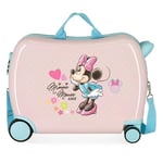 Joumma Disney Minnie Imagine Valise pour Enfant Rose 50 x 38 x 20 cm Rigide ABS Fermeture à Combinaison latérale 38 L 1,8 kg 2 Roues Bagage Main, Rose, Valise pour Enfant