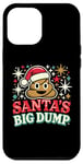 Coque pour iPhone 12 Pro Max Santa's Big Dump - Funny Xmas Pajamas Christmas Poop