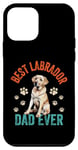 Coque pour iPhone 12 mini Best Labrador Dad Ever Funny Lab Dad Dad Vintage Fête des pères