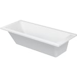 Baignoire Duravit D-Code rectangulaire 1700x750 mm, avec un dossier, en Acrylique sanitaire, blanc