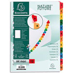 Exacompta Intercalaire numérique - 12 positions carte blanche 170g A4+