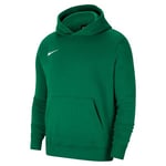 Nike Sweat à Capuche de Football en Molleton pour Grand Enfants, Taille S, Vert Pin/Blanc