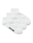 JACK & JONES Men's Jaclouis Dongo Socks 3 Pack Noos, White/Pack: White-White, One Size