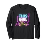 This Girl Glows For Kids Tie Dye Bright Colors 80's and 90's Long Sleeve T-Shirt