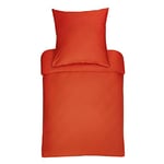 Bassetti Plain Bed Linen 100% Cotton Orange Duvet Cover Single 200 x 200 cm