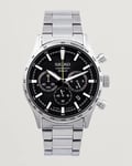 Seiko Chronograph 43mm Steel Black Dial