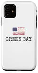 iPhone 11 Green Bay City USA Flag State Travel US America Women Men Case