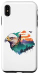 Coque pour iPhone XS Max Majestic Pygargue à tête blanche Scenic Mountain Sunset