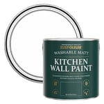 Rust-Oleum White Washable Kitchen Wall Paint in Matt Finish - Cotton (White) 2.5L