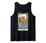 Fun Tarot Card The Builder Beaver Building Spiritual Reader Tank Top