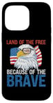 Coque pour iPhone 14 Pro Max USA Eagle Land of the Free à cause du courageux 4 juillet