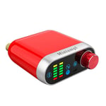 Red Amplificateur puissance Bluetooth 5.0 HiFi TPA3116, panneau d'ampli numérique 50W * 2 stéréo avec indicateur Audio, spectre musical Nipseyteko