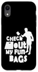 Coque pour iPhone XR Check Out My Fun Bags Jeu de lancer de cornhole