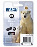 Epson 26 Polar Bear Photo Black Genuine, Claria Premium Ink Cartridge, Standard 