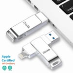 iDiskk MFI Certified 64GB Lightning USB memory stick Flash Drive for iPhone 11