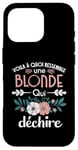 Coque pour iPhone 16 Pro Blonde qui déchire Humour idée Cadeau Femme Blondasse