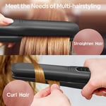 SUNMAY Voga 2 in 1 Cordless Hair Straighteners and Curler, Travel Wireless USB