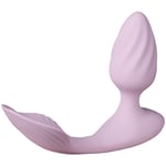 baseks 2-in-1 Butt Plug and Clitoral Vibrator - Pink