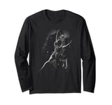 Wall Climbing Woman Rock Climbing Art Outdoor Climbing Art Long Sleeve T-Shirt