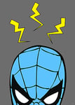 Komar Marvel PowerUp Spider-Man Sense Sticker mural décoratif pour chambre d'enfant Motif Spider-Man Sense 50 x 70 cm
