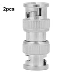 Connecteur Coaxial BNC m&acirc;le &agrave; BNC m&acirc;le M/M, adaptateur RF pour cam&eacute;ra de s&eacute;curit&eacute; CCTV, 2 pi&egrave;ces