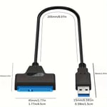 USB 3.0 SATA III Kaapeli Teholla 6.35cm SSD & HDD:lle