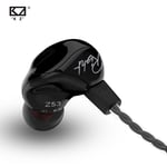 Nouveau KZ ZS3 1DD Hifi Sport Casque In-Ear Pilote Dynamique Casque Antibruit avec Micro Câble de Remplacement AS10 BA10 ES4