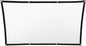 Ecran De Portatif Doux Toile Pour Hd Video Projecteur, Blanc 100 Pouces