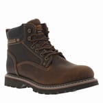 Bottines fourrées Dockers, en cuir nubuck marron, talon décroché bas