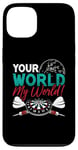 iPhone 13 Your World My World Bullseye Darting Dart Tournament Darts Case