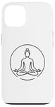 Coque pour iPhone 13 Simple Yoga Line Art Bun Girl