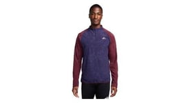 Haut thermique 1 2 zip nike dri fit trail bleu rouge