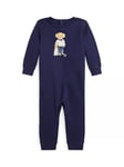 Ralph Lauren Baby Bear Sleepsuit, Navy