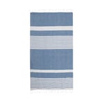Sagaform Ella hamam stripete badehåndkle 145x250 cm Blå