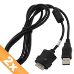 2x Câble SUC-C2 24 Pin de 1.5m pour lecteur MP3 Samsung YP-K3 YP-K5 YP-P2 YP-P3 YP-Q1 YP-Q3 YP-R1 YP-S3 YP-S5 YP-T10 YP-T9 transfert de données et c