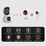 New Dual Lens Indoor Camera 1080P Wireless WiFi Security Camera Color Night Vis