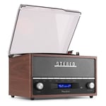 Retro Vinyl Record Player with Built in Speakers, Bluetooth, DAB+ Radio - Frisco