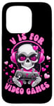 Coque pour iPhone 15 Pro V est pour les jeux vidéo Skull Headphones