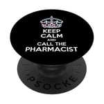 Pharmacy Tech Keep Calm Pharmacien PopSockets PopGrip Adhésif