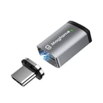 Magtame Adaptateur magnétique USB-C mâle vers USB-C Femelle, Charge Rapide 240W, Transfert de données USB2.0 480Mbps, Compatible avec ROG Ally, Steam Deck, Switch, Accessoires Phone 15/15 Pro Max