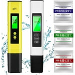 Ph-mètre,PH Mètre,TDS&EC Mètre Température, 4 en 1 ph Testeur de qualité de l'eau avec Écran lcd Auto-Calibration Test pour Piscine, Aquarium, la