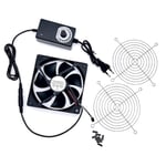 0.3A DC 12V Ventilateur refroidissement 12cm avec contrôle vitesse réglable, ventilateur sans balais avec grille métallique pour ventilateur pour animaux compagnie, machine à glace, 120x25mm